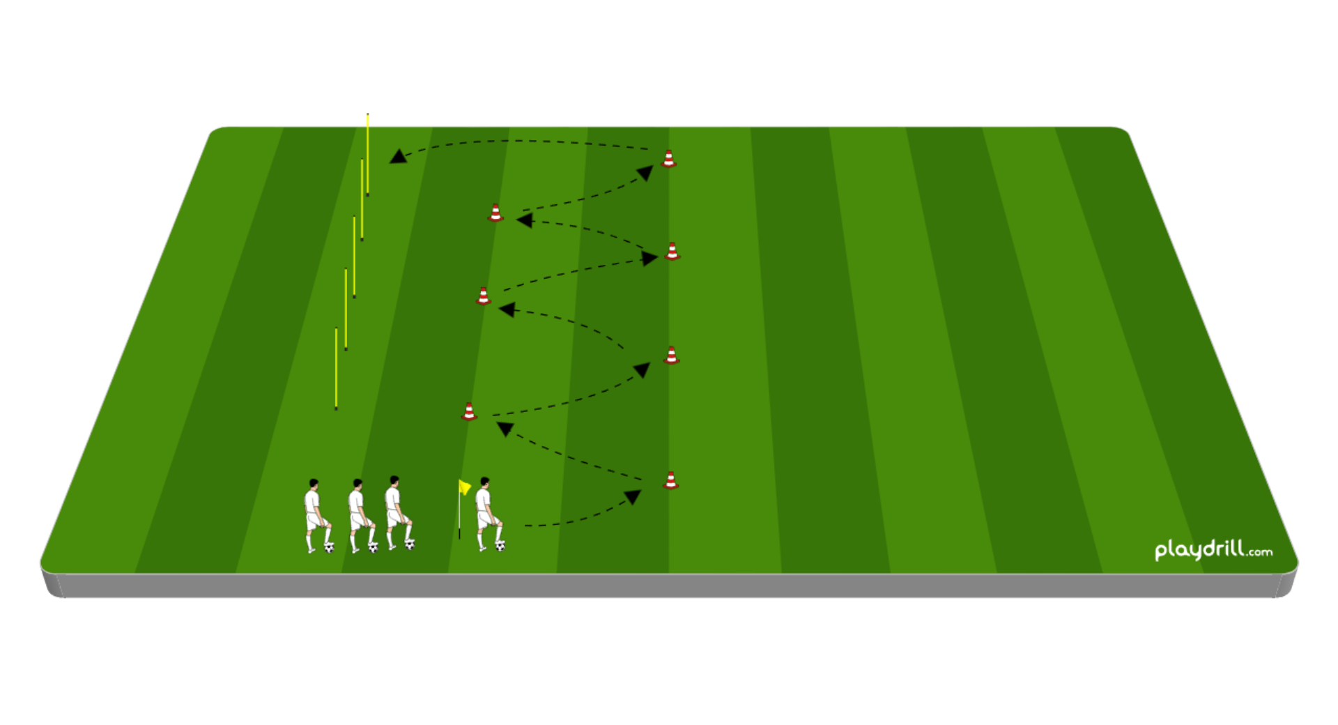 Slalom zygzak